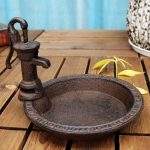 1pcs Rustic Style Cast Iron Vintage Water Pump Round Bird Feeder Outdoor Garden Balcony Decorative Water - Image 7