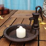 1pcs Rustic Style Cast Iron Vintage Water Pump Round Bird Feeder Outdoor Garden Balcony Decorative Water - Image 4