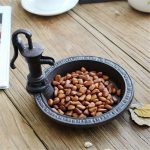 1pcs Rustic Style Cast Iron Vintage Water Pump Round Bird Feeder Outdoor Garden Balcony Decorative Water - Image 8